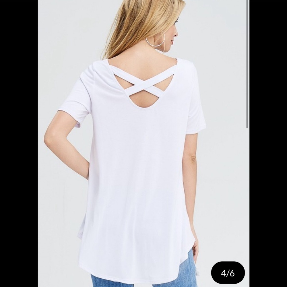 NWT cross back top